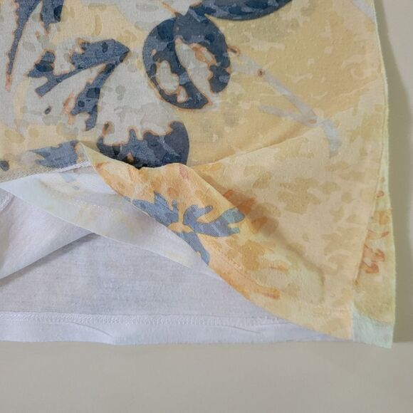 Coldwater Creek Floral V-neck Short Sleeve Pullover Top - Picture 7 of 11